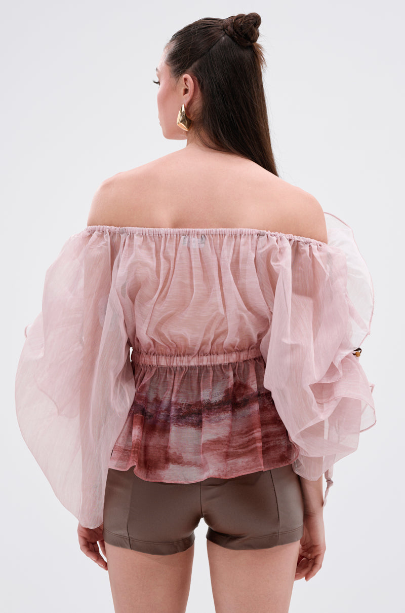 ANYWHERE BUT HERE BLOUSE