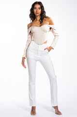 ALL ABOUT PEARLS HIGH RISE TROUSER