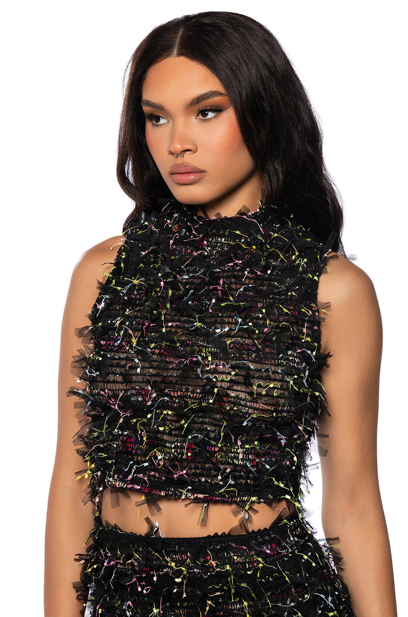 ALL OF THE FASCINATION MULTI COLOR SLEEVELESS TOP