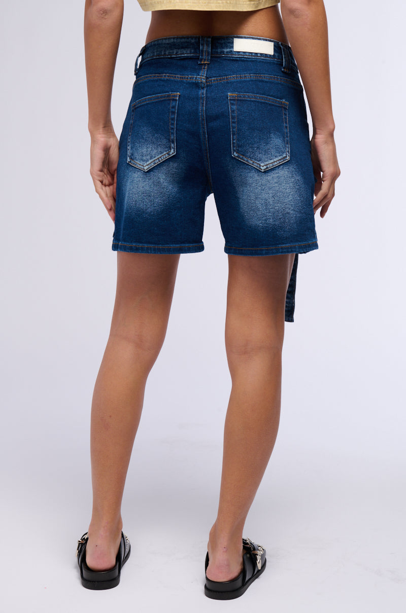 ALONE AGAIN DENIM CARGO SHORT
