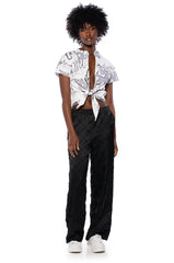 ALWAYS IN STYLE TIE FRONT TSHIRT
