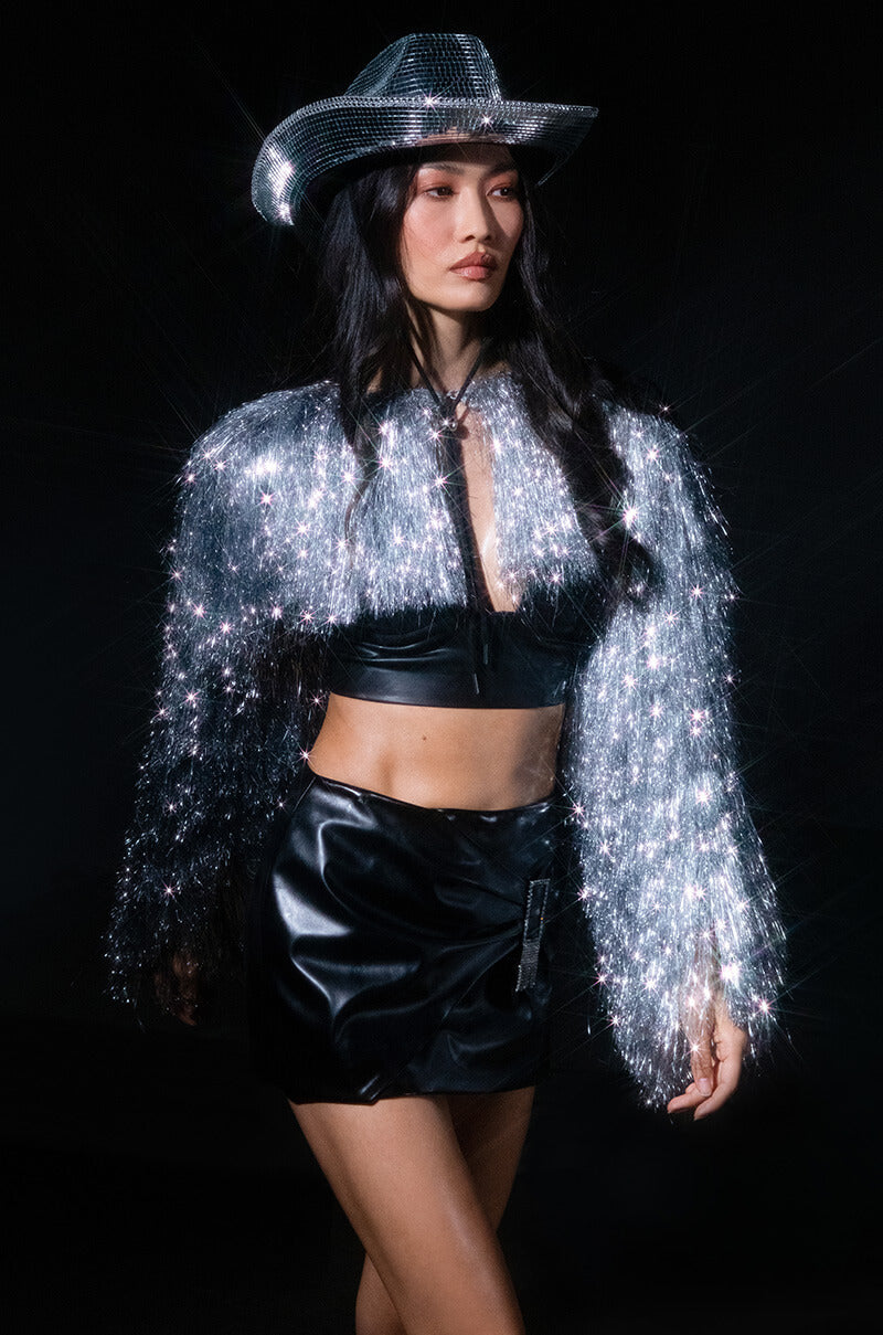 ANYTHING FOR YOU FAUX LEATHER MICRO MINI SKIRT