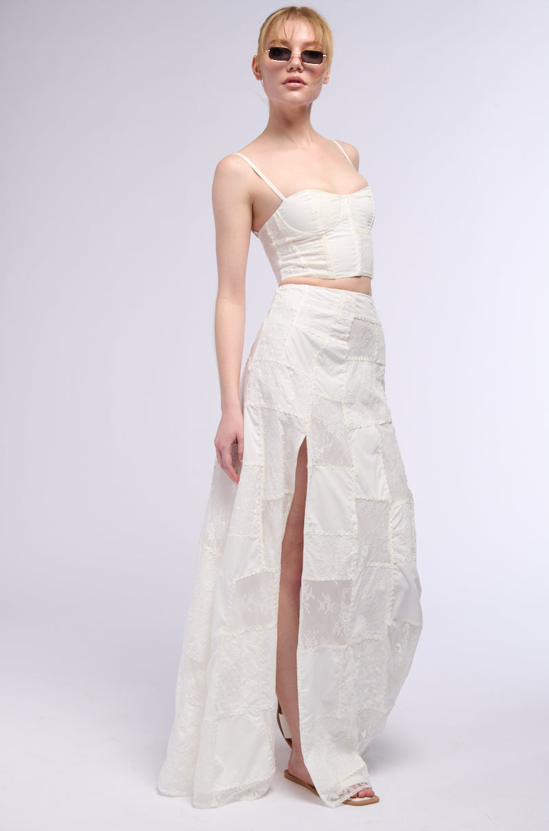 AURA PATCHWORK MAXI SKIRT