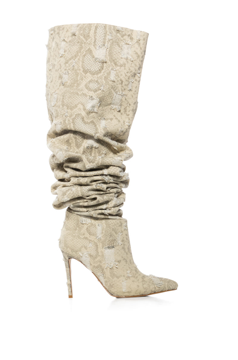 AZALEA WANG AMBIVERT THIGH HIGH BOOT IN CREAM