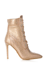 AZALEA WANG AUDEN GOLD EMBELLISHED BOOTIE