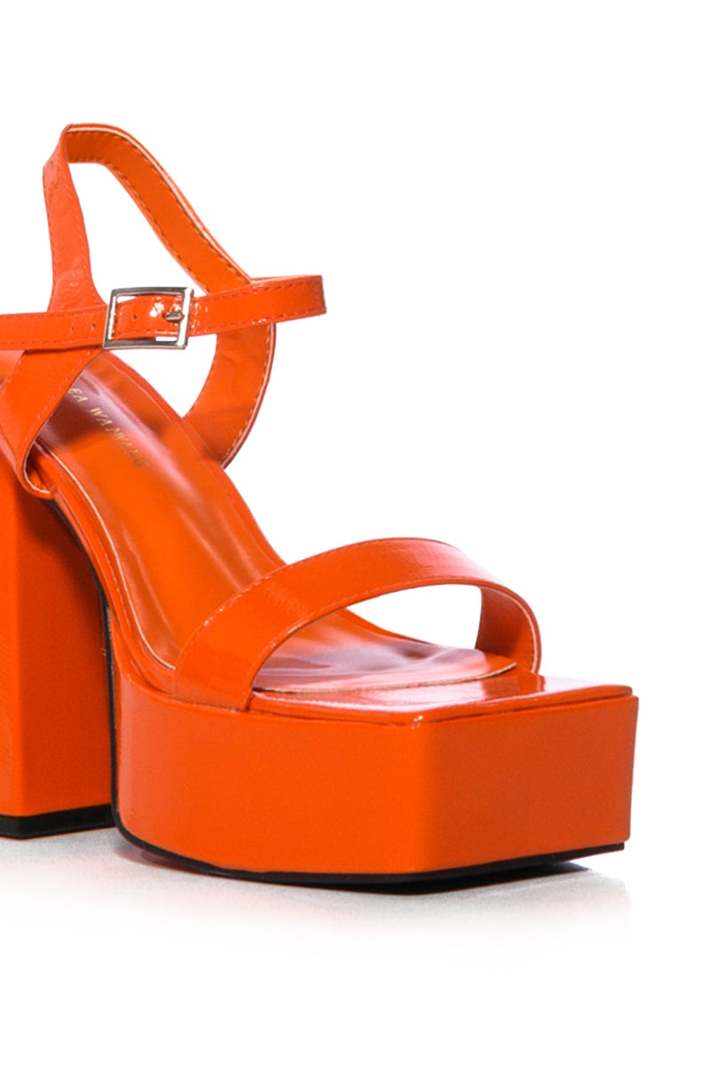 AZALEA WANG AVILA EMBELLISHED CLOG IN ORANGE