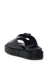 AZALEA WANG BABET EMBELLISHED SANDAL IN BLACK