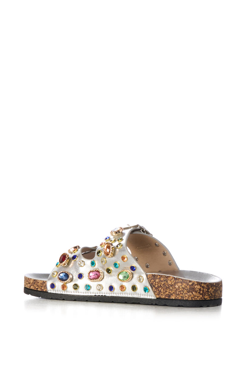 AZALEA WANG BAYLEAVES SILVER EMBELLISHED SANDAL