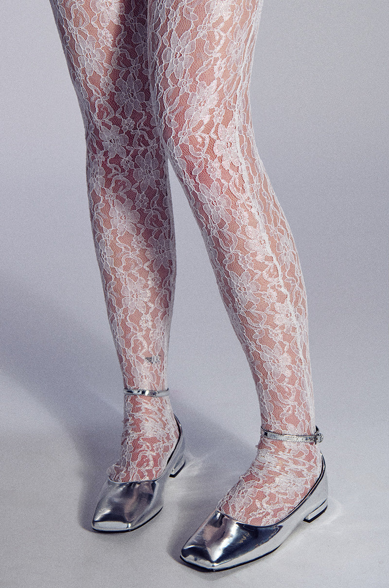 AZALEA WANG CASTIEL SILVER METALLIC BALLET FLAT