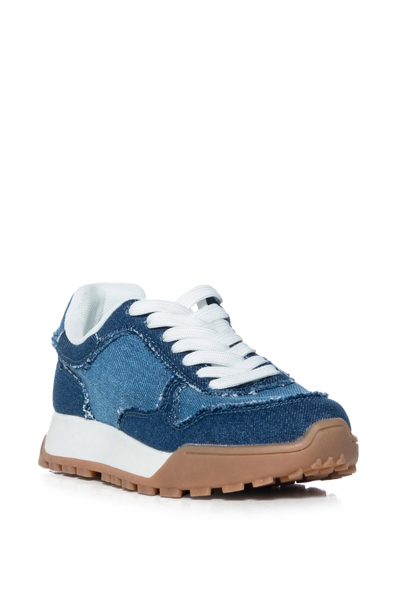 AZALEA WANG HAYNES DENIM SNEAKER