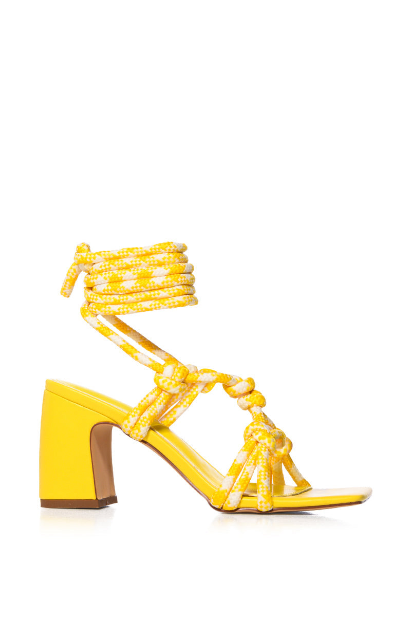 AZALEA WANG KAELIE YELLOW CHUNKY SANDAL