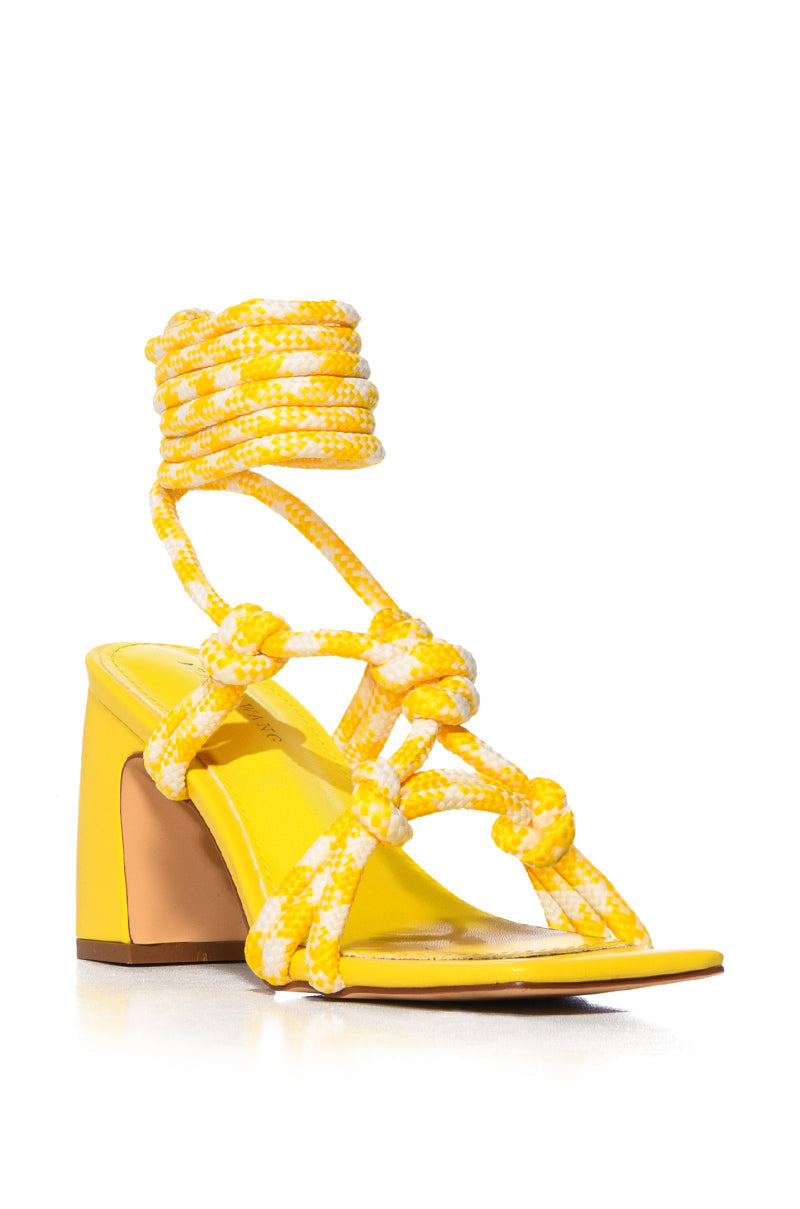 AZALEA WANG KAELIE YELLOW CHUNKY SANDAL
