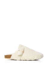 AZALEA WANG TAHLA WHITE SHERPA SLIDE