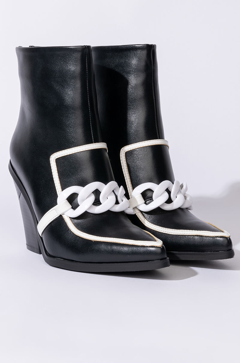 AZALEA WANG WITH OR WITHOUT YOU CHUNKY BOOTIE IN BLACK WHITE