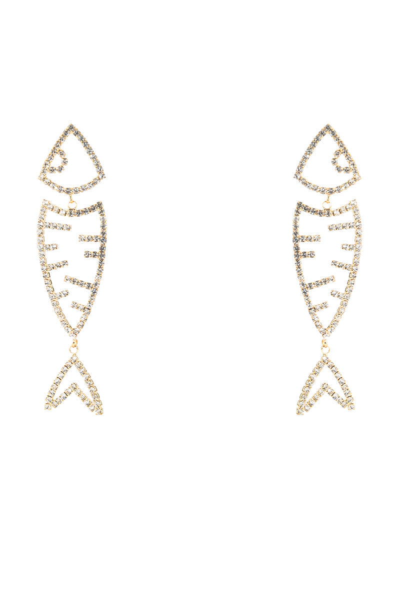 BLING FISHIN EARRING IN GOLD