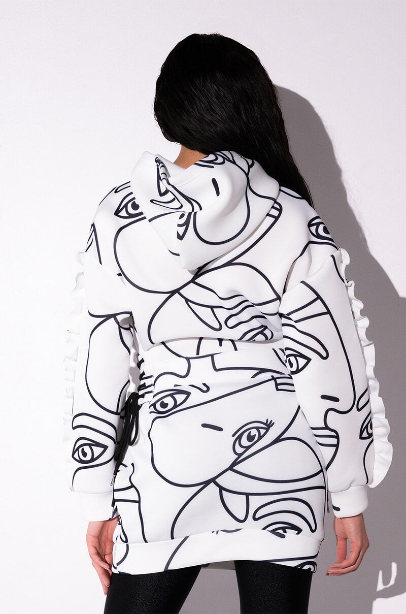 BROOKLYN ABSTRACT SCUBA SWEATSHIRT DRESS