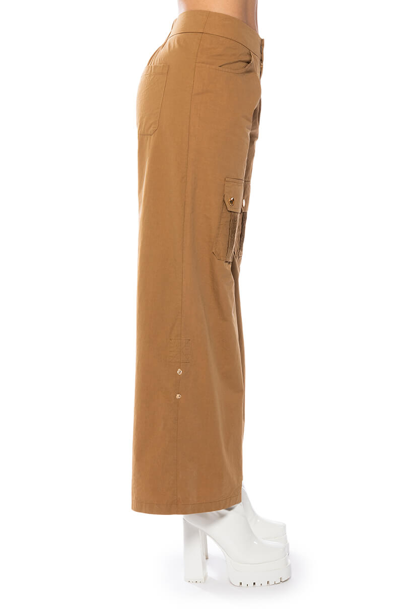 CARGO CHIC WIDE LEG PANTS