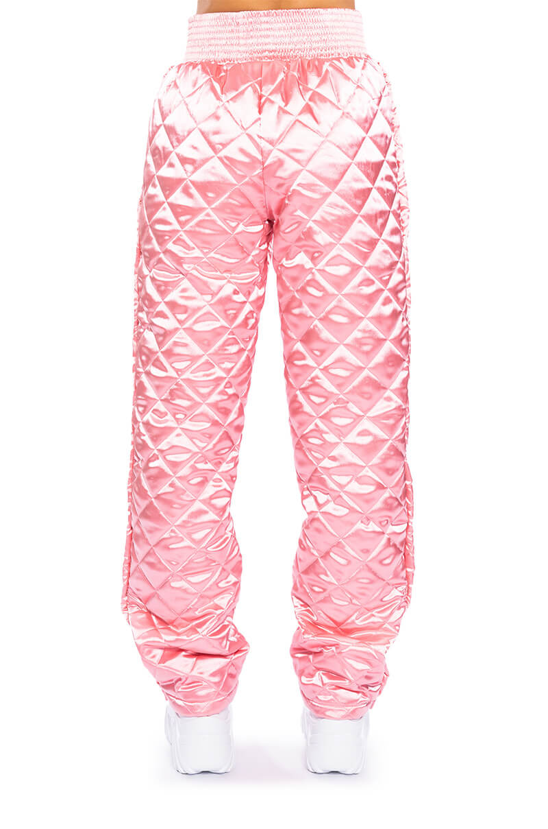 ARYA QUILTED SATIN BREAKAWAY JOGGER
