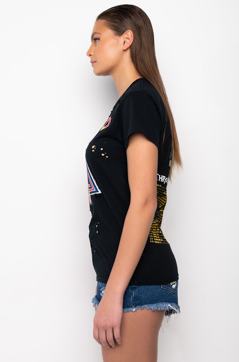 DEF LEPPARD DISTRESSED GRAPHIC T SHIRT