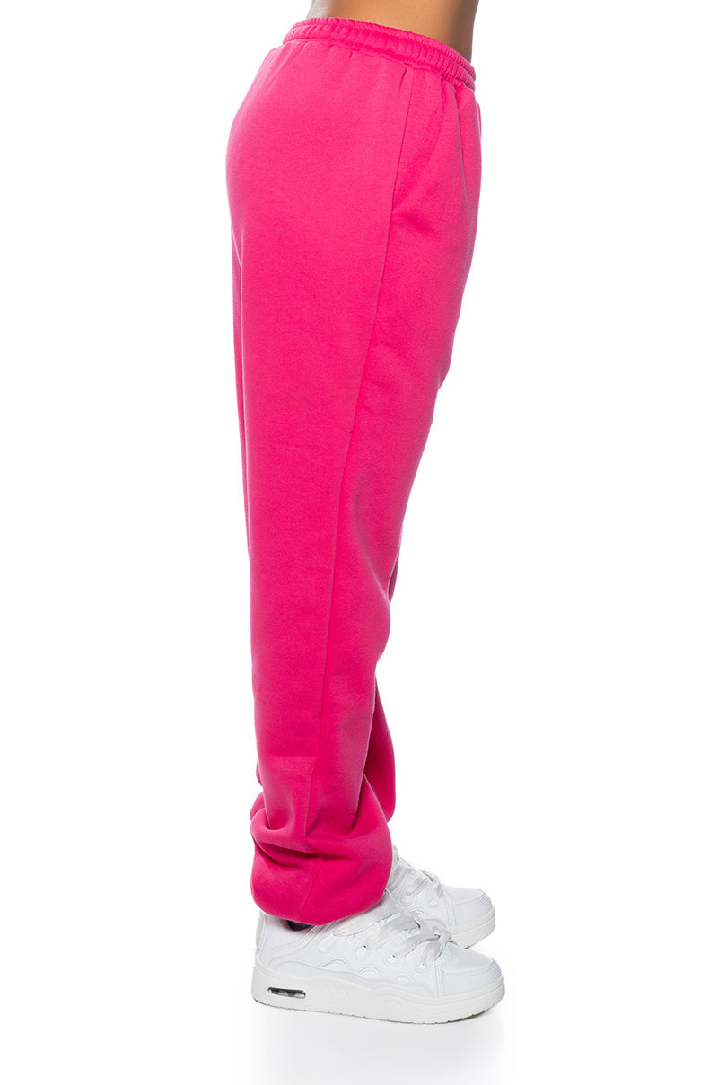 DEXTRA FRENCH TERRY JOGGER IN PINK