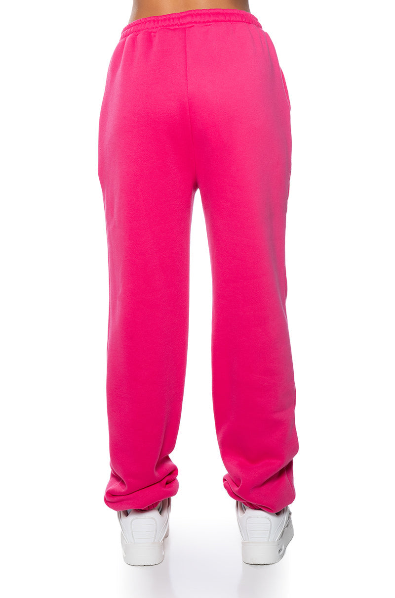 DEXTRA FRENCH TERRY JOGGER IN PINK