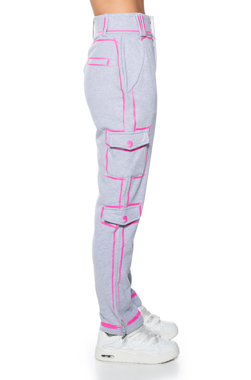 DRAWN IN ADJUSTABLE DRAWCORD WIDE LEG PANT