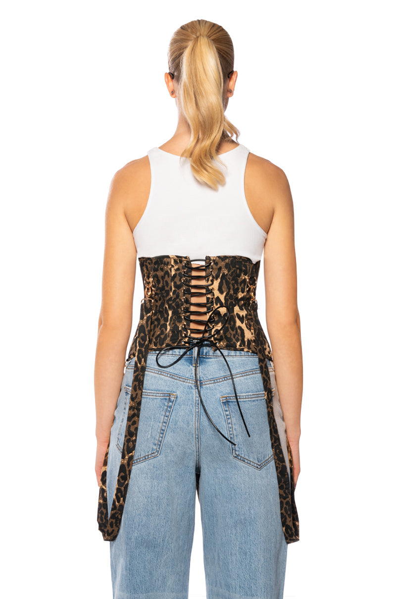 BAD BITCH CHEETAH CORSET
