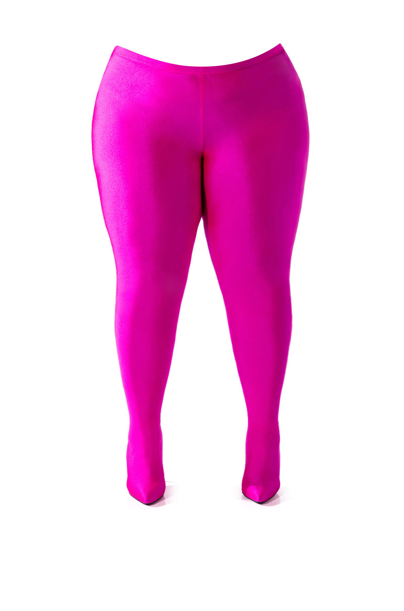 AZALEA WANG TAYTAY PLUS SIZE STILETTO BOOT PANT IN FUCHSIA