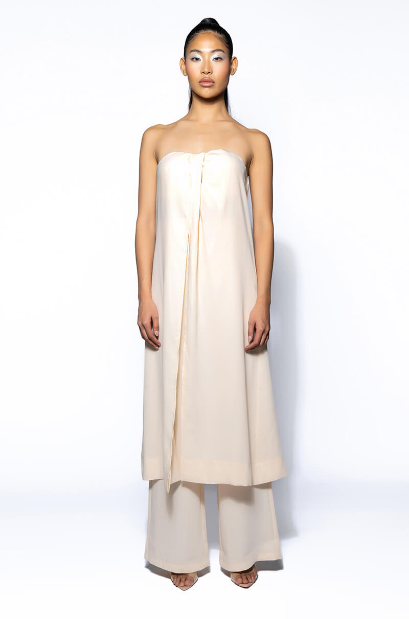 AMELIA LONG STRAPLESS TOP